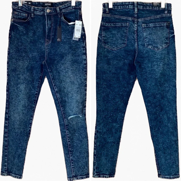 Buffalo David Bitton Denim - BUFFALO DAVID BITTON Ivy Acid Wash High Rise Skinny Ankle Size 30